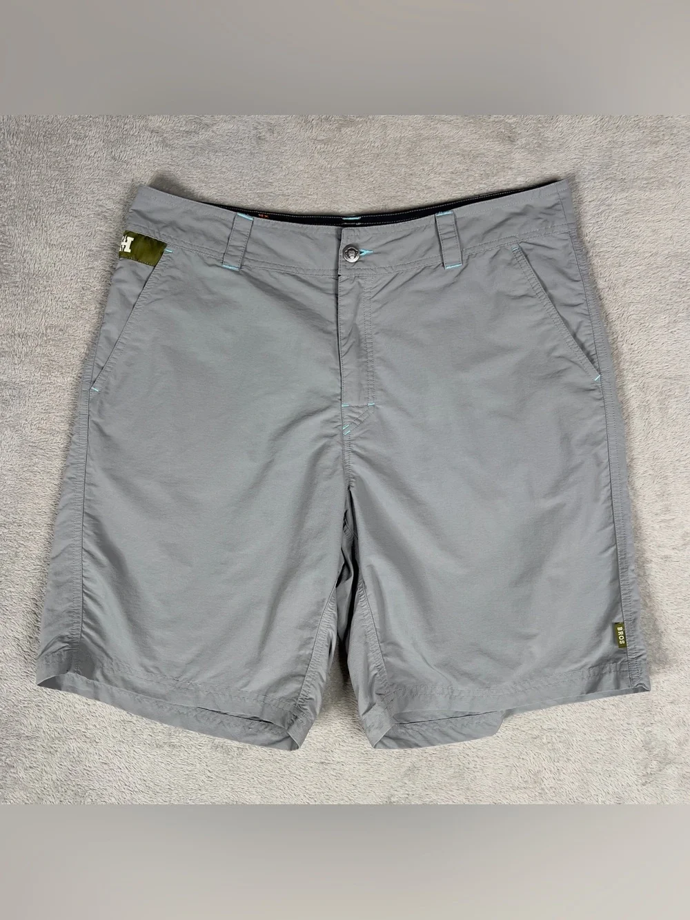 Howler Brothers Horizon Hybrid Shorts Men's 34 Gray Ripstop Nylon Hiking Fishing